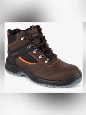 Portwest Steelite Mustang Brown Leather Slip Resistant Steel Toe Work Boot